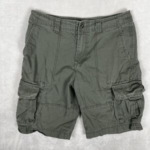Mossimo Supply Co Cargo Shorts Mens 32 Green Ripstop 11 Inseam Utility Y2K
